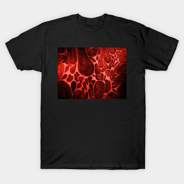 BURNT ORANGE NEON  WORLD WIDE WEB T-Shirt by neilstuartcoffey